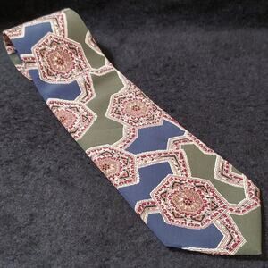 Pietro Di Roma Blue / Green Men's 100% Polyester Microfiber Neck Tie